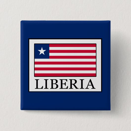 Liberia Vierkante Button 5,1 Cm (Voorkant)