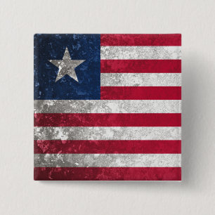 Liberia Vierkante Button 5,1 Cm