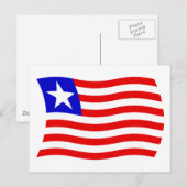 Liberia Vlag Ansichtkaart Briefkaart (Voorkant / Achterkant)