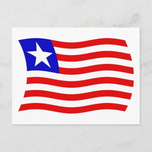 Liberia Vlag Ansichtkaart Briefkaart (Voorkant)