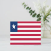 Liberia - vlag - briefkaart (Staand voorkant)
