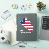 Liberia Vlag Charmante Patriottische Kaart Sticker (iPad Cover)