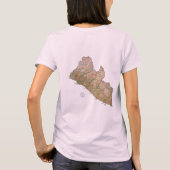 Liberia Vlag + Kaart + Tekst T-shirt (Achterkant)