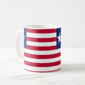 Liberia Vlag Keramische Mok (Voorkant links)