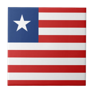 Liberia Vlag Keramische Tegel Tegeltje