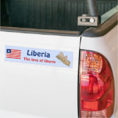 Liberia Vlag + Landkaart Bumpersticker (Op Truck)