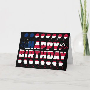 Liberia Vlag Patriotic Birthday Kaart