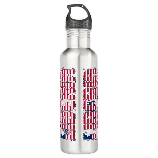 Liberia vlag prachtig patriottisch waterfles (Achterkant)