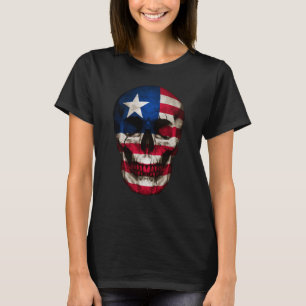 Liberia Vlag Schedel Liberiaanse Roots Trots Patri T-shirt