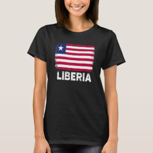Liberia vlag steunt Liberiaanse volk Vrouwen Manne T-shirt
