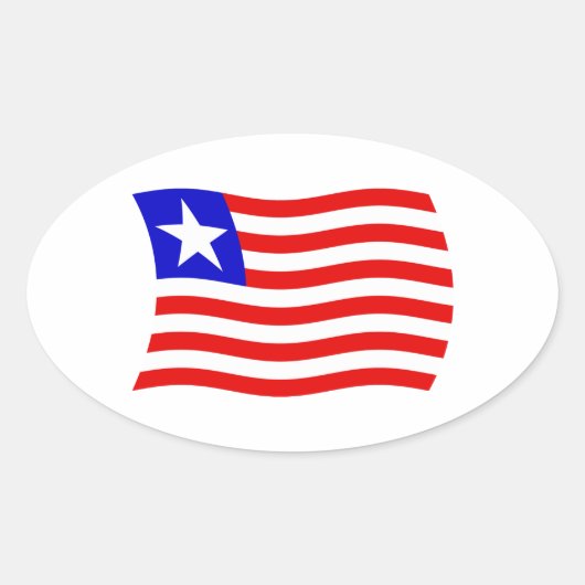 Liberia Vlag Sticker (Voorkant)