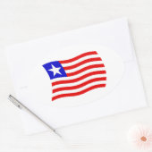 Liberia Vlag Sticker (Envelop)