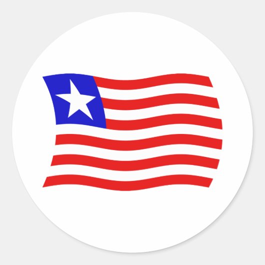 Liberia Vlag Sticker (Voorkant)