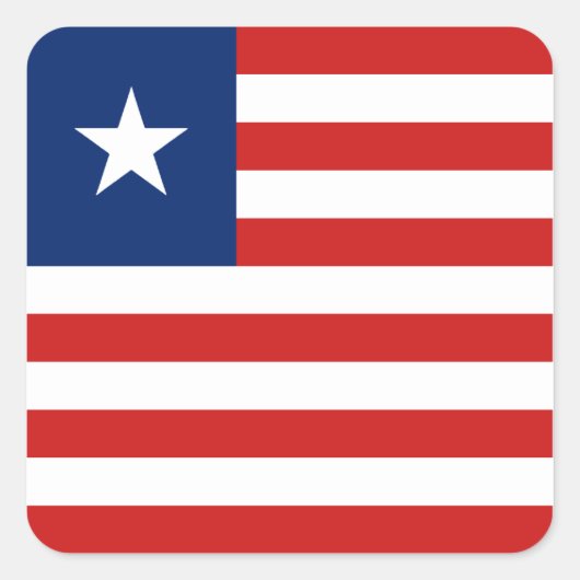 Liberia Vlag Sticker (Voorkant)