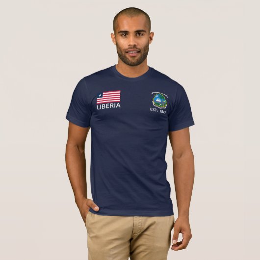 Liberia vlag T-shirt (Voorkant volledig)