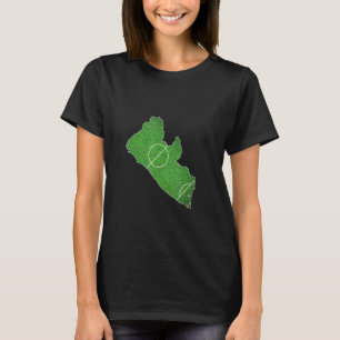Liberia Voetbal Voetbal Rechtbank T-shirt