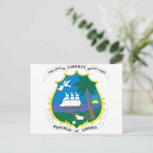 Liberia wapenstilstand briefkaart (Staand voorkant)