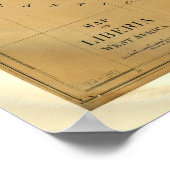 Liberia, West-Afrika Antiek kaart van 1830 Poster (Hoek)