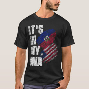 Liberiaanse en Haïtiaanse Mix DNA-werelderfgoedvla T-shirt