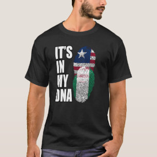 Liberiaanse en Nigeriaanse Mix DNA Erfgoed Vlag T-shirt