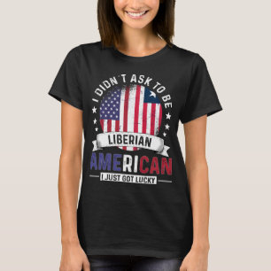 Liberiaanse vlag Amerikaanse vlag Pride Liberia T-shirt