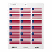 Liberiaanse vlag etiket (Full Sheet)