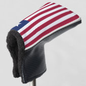 Liberiaanse vlag golfheadcover (3/4 voorkant)