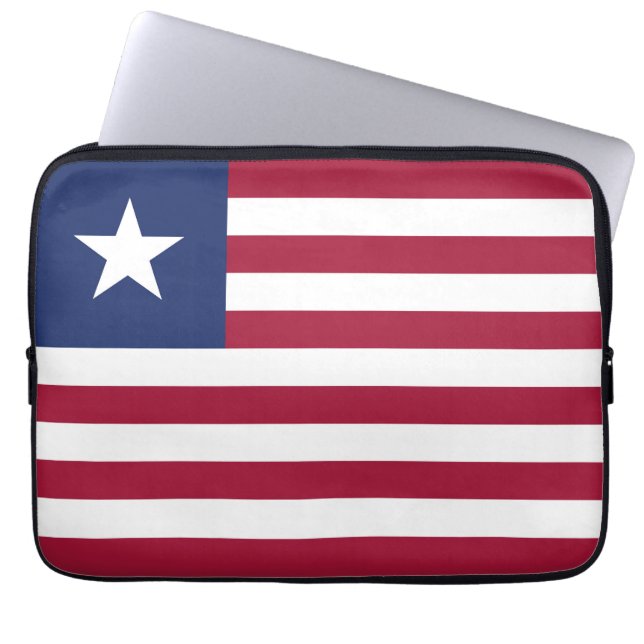 Liberiaanse vlag laptop sleeve (Voorkant)