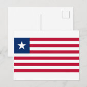 Liberiaanse vlag (Liberia) Briefkaart (Voorkant / Achterkant)