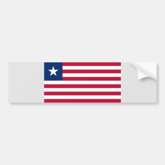 Liberiaanse vlag (Liberia) Bumpersticker (Voorkant)