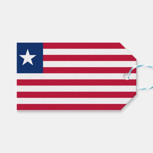 Liberiaanse vlag (Liberia) Cadeaulabel (Voorkant (Horizontaal))
