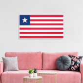 Liberiaanse vlag (Liberia) Canvas Afdruk (Insitu (Woonkamer))