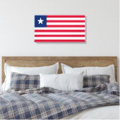 Liberiaanse vlag (Liberia) Canvas Afdruk (Insitu (Slaapkamer))