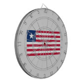 Liberiaanse vlag (Liberia) Dartbord (Voorkant Links)