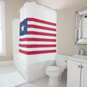Liberiaanse vlag (Liberia) Douchegordijn (In situ)