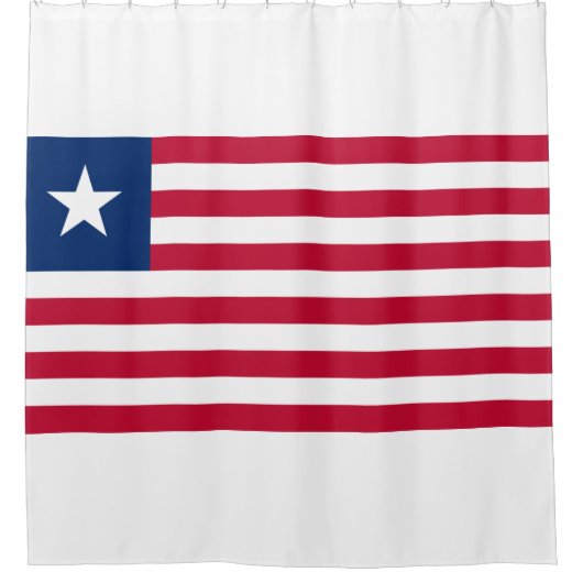 Liberiaanse vlag (Liberia) Douchegordijn (Voorkant)