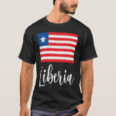 Liberiaanse vlag Liberia Erfgoed Liberiaanse worte T-shirt (Voorkant)