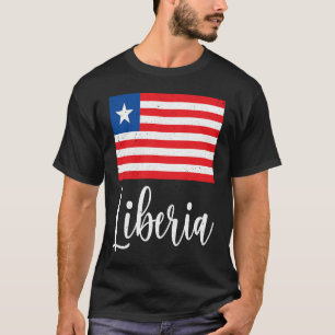 Liberiaanse vlag Liberia Erfgoed Liberiaanse worte T-shirt