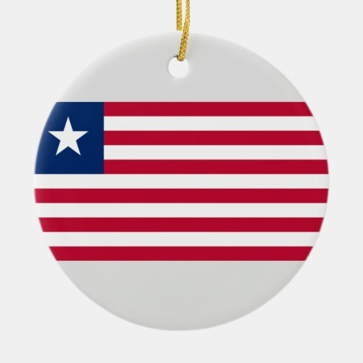 Liberiaanse vlag (Liberia) Keramisch Ornament (Voorkant)