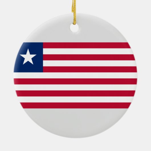 Liberiaanse vlag (Liberia) Keramisch Ornament (Achterkant)