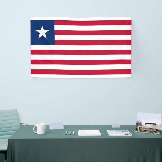 Liberiaanse vlag (Liberia) Spandoek (Beurs)