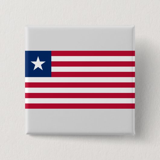 Liberiaanse vlag (Liberia) Vierkante Button 5,1 Cm (Voorkant)
