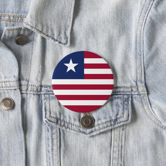 Liberiaanse vlag ronde button 7,6 cm (In situ)