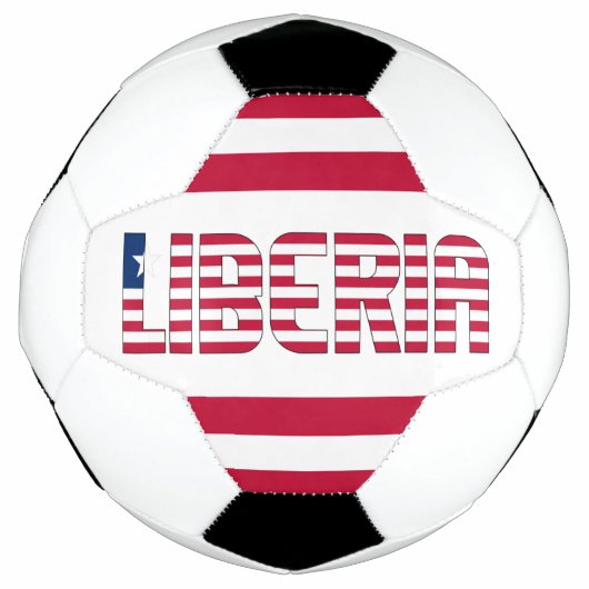 Liberiaanse vlag Schattig Patriottisch Voetbal (Voorkant)