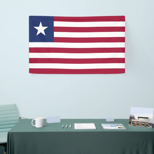 Liberiaanse vlag spandoek (Beurs)