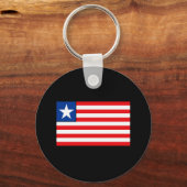 Liberiaanse vlag T-shirts en cadeaus Sleutelhanger (Voorkant)