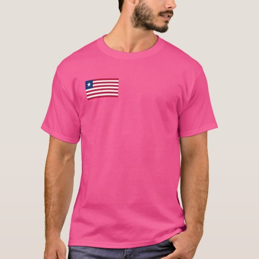 Liberiaanse vlag van Liberia T-shirt (Voorkant)