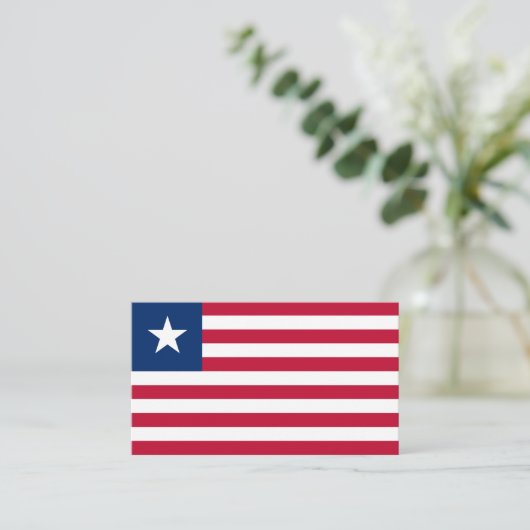 Liberiaanse vlag, vlag van Liberia Visitekaartje (Staand voorkant)