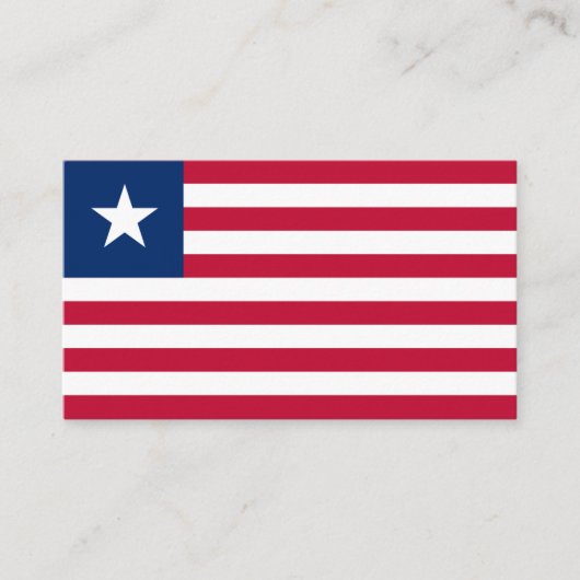 Liberiaanse vlag, vlag van Liberia Visitekaartje (Voorkant)