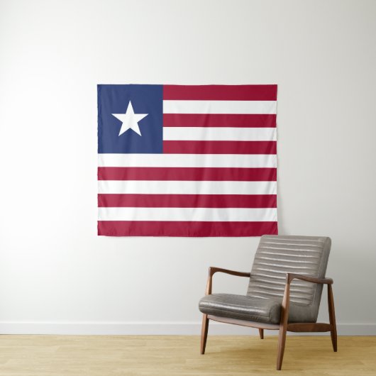 Liberiaanse vlag wandkleed (In Situ (horizontaal))